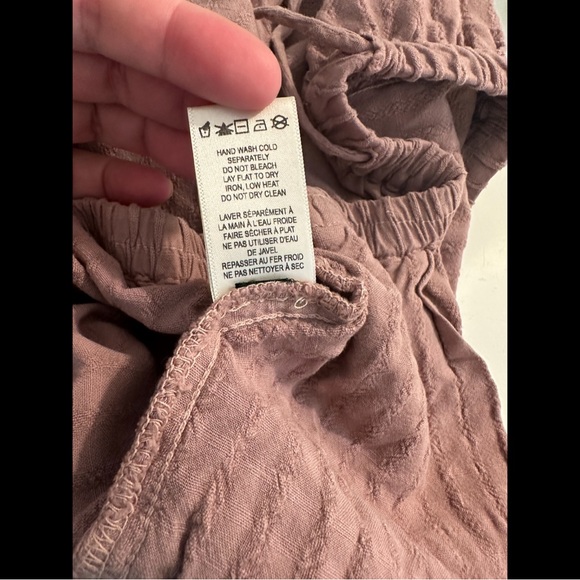 Anthro SATURDAY SUNDAY Lounge Pajama Sleep Bottoms Pants Mauve Pink Purple Rose - Picture 9 of 10